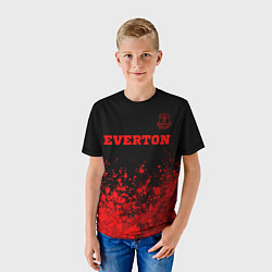 Футболка детская Everton - red gradient посередине, цвет: 3D-принт — фото 2