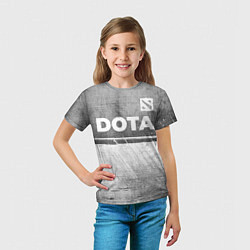 Футболка детская Dota - grey gradient посередине, цвет: 3D-принт — фото 2