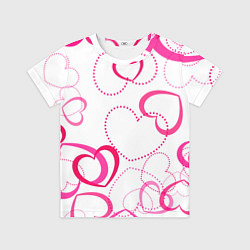 Футболка детская Подборка сердец, цвет: 3D-принт