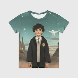 Футболка детская Гарри Поттер и белая сова, цвет: 3D-принт