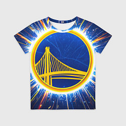 Футболка детская Голден Стэйт Уорриорз логотип, цвет: 3D-принт