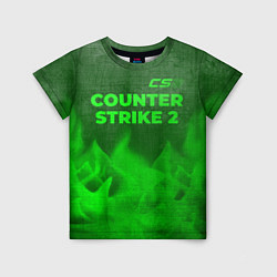 Футболка детская Counter Strike 2 - green gradient посередине, цвет: 3D-принт