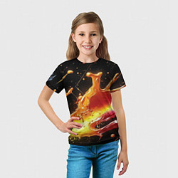 Футболка детская Динамичная краска текстура, цвет: 3D-принт — фото 2