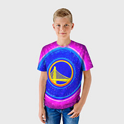 Футболка детская Голден Стэйт Уорриорз звездный, цвет: 3D-принт — фото 2