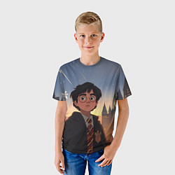 Футболка детская Загадочный Гарри Поттер, цвет: 3D-принт — фото 2