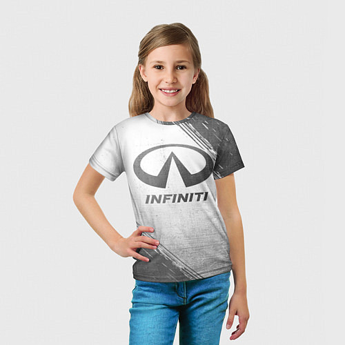Детская футболка Infiniti - white gradient / 3D-принт – фото 5