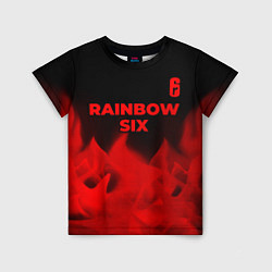 Футболка детская Rainbow Six - red gradient посередине, цвет: 3D-принт
