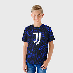 Футболка детская Juventus blue energy, цвет: 3D-принт — фото 2