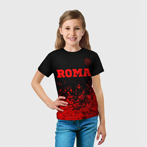 Детская футболка Roma - red gradient посередине / 3D-принт – фото 5