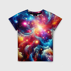 Футболка детская Colorfull neon space clouds - ai art fantasy, цвет: 3D-принт