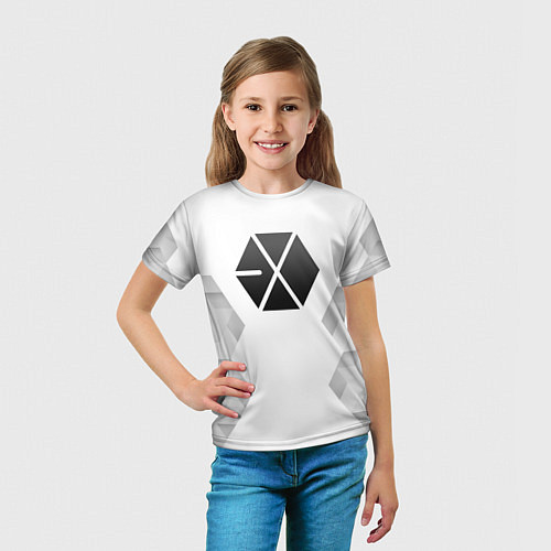 Детская футболка Exo white poly / 3D-принт – фото 5