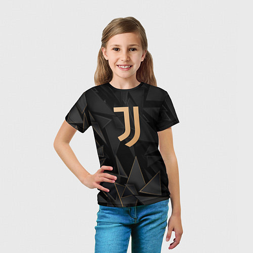 Детская футболка Juventus golden poly / 3D-принт – фото 5