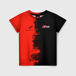 Футболка детская AUDI quattro black and red, цвет: 3D-принт