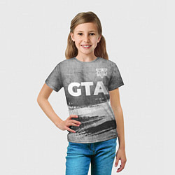 Футболка детская GTA - grey gradient посередине, цвет: 3D-принт — фото 2