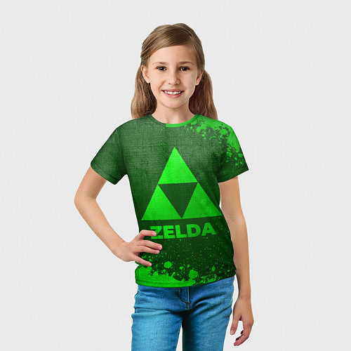 Детская футболка Zelda - green gradient / 3D-принт – фото 5