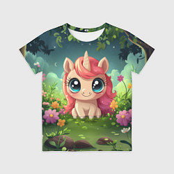 Футболка детская Рыжая единорожка, цвет: 3D-принт