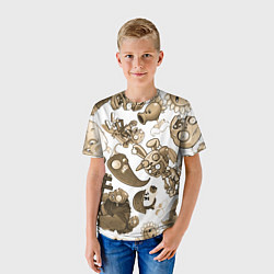 Футболка детская Растения против зомби в бежевых тонах, цвет: 3D-принт — фото 2