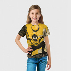 Футболка детская Черный человек-паук, цвет: 3D-принт — фото 2