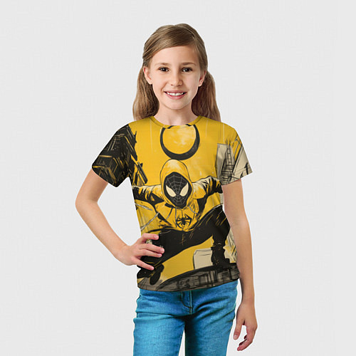 Детская футболка Черный человек-паук / 3D-принт – фото 5