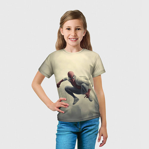 Детская футболка Человек паук в прыжке / 3D-принт – фото 5