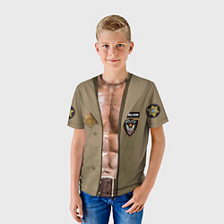 Футболка детская Костюм полицейского шерифа из GTA, цвет: 3D-принт — фото 2