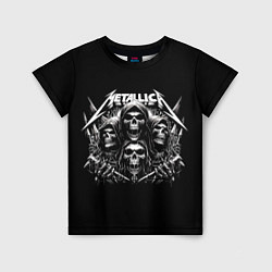 Футболка детская Metallica - four skulls, цвет: 3D-принт