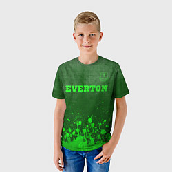 Футболка детская Everton - green gradient посередине, цвет: 3D-принт — фото 2