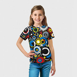 Футболка детская Абстракция геометрическая, цвет: 3D-принт — фото 2