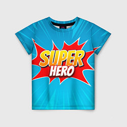 Футболка детская Superhero comic style, цвет: 3D-принт