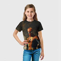 Футболка детская Человек-паук портрет, цвет: 3D-принт — фото 2