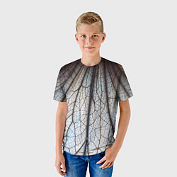Футболка детская Прожилки растения, цвет: 3D-принт — фото 2