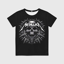 Футболка детская Metallica - a skull with roses and thorns, цвет: 3D-принт
