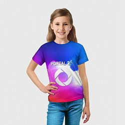 Футболка детская Portal закат, цвет: 3D-принт — фото 2