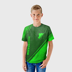 Футболка детская Hoffenheim - green gradient вертикально, цвет: 3D-принт — фото 2