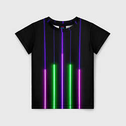 Футболка детская Color Purple green pink, цвет: 3D-принт