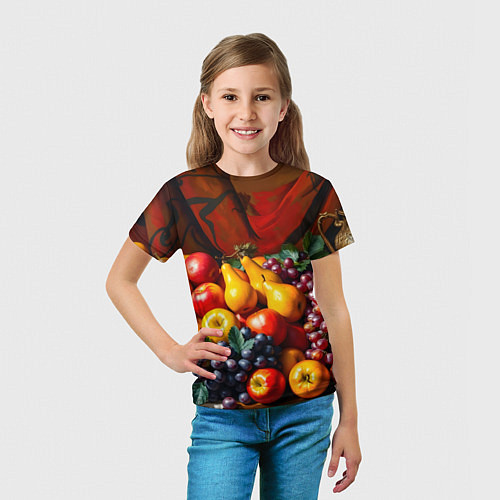 Детская футболка Фруктовый натюрморт / 3D-принт – фото 5
