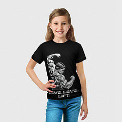 Футболка детская Арнольд - живи люби расти, цвет: 3D-принт — фото 2