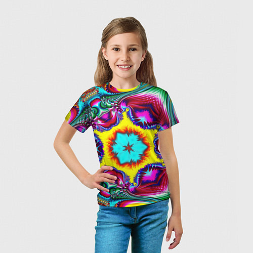Детская футболка Абстракция узор фракталы / 3D-принт – фото 5