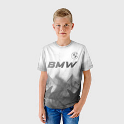 Футболка детская BMW - white gradient посередине, цвет: 3D-принт — фото 2