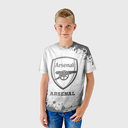 Футболка детская Arsenal - white gradient, цвет: 3D-принт — фото 2