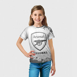 Футболка детская Arsenal - white gradient, цвет: 3D-принт — фото 2