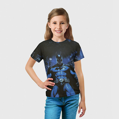 Детская футболка Бэтмен синий город / 3D-принт – фото 5