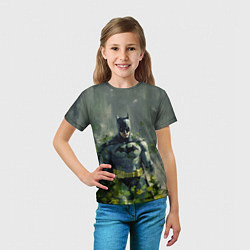 Футболка детская Бэтмен зеленые краски, цвет: 3D-принт — фото 2