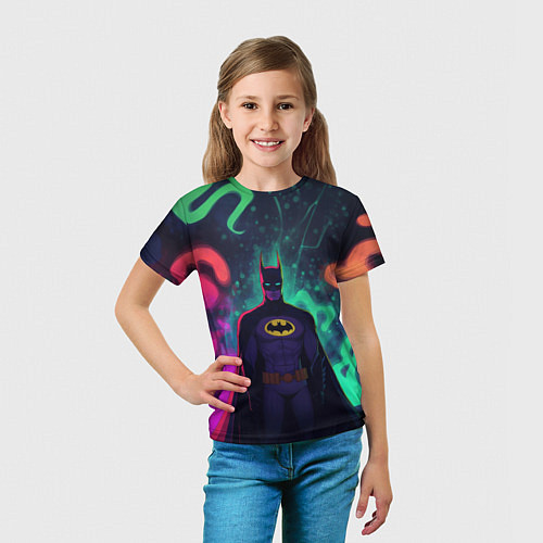 Детская футболка Бэтмен красочное небо / 3D-принт – фото 5