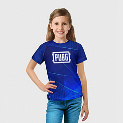 Футболка детская PUBG blue poly, цвет: 3D-принт — фото 2