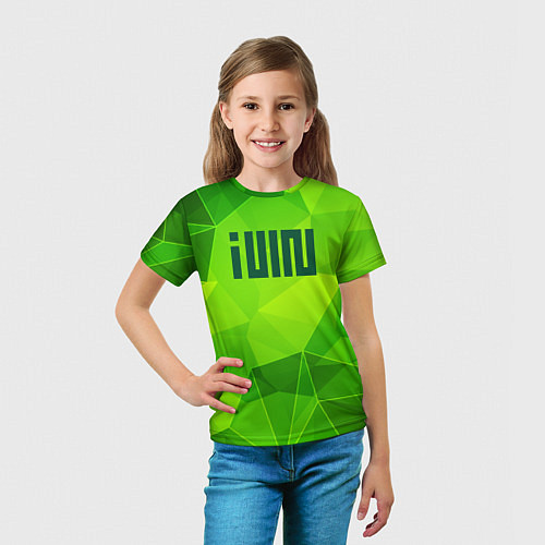 Детская футболка Gidle green poly / 3D-принт – фото 5