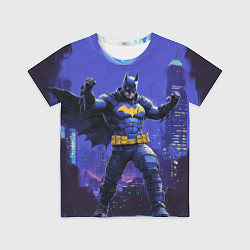 Футболка детская Бэтмен в стойке победителя, цвет: 3D-принт