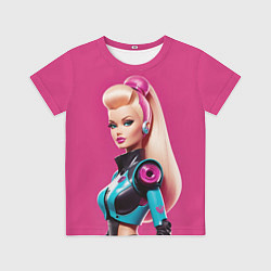 Футболка детская Кукла Барби - киберпанк, цвет: 3D-принт