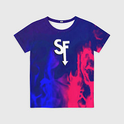 Футболка детская Sally face neon flame, цвет: 3D-принт