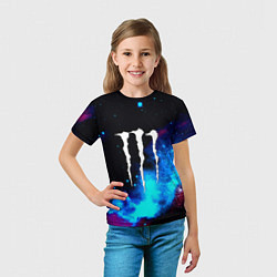 Футболка детская Monster energy космос, цвет: 3D-принт — фото 2